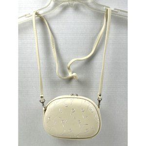 Koltov VTG Embroidered Flowers Women Crossbody Purse W/ Mirror & Coin/ID Wallet